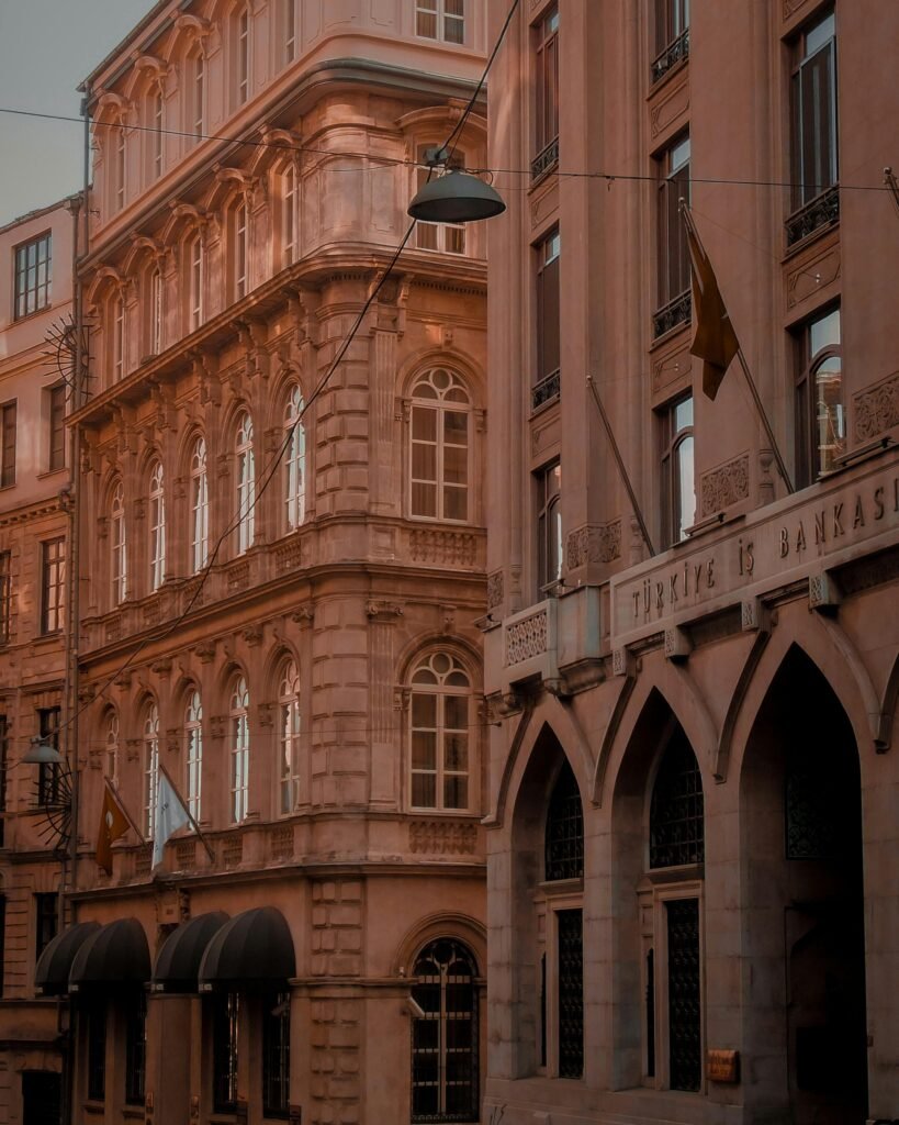 pexels-photo-4629745-4629745 Elegant old buildings with classic designs in Istanbul's historic district during sunset.